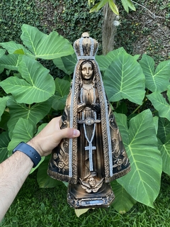 Nossa Senhora Aparecida - Gesso (40cm) - Dourada - comprar online