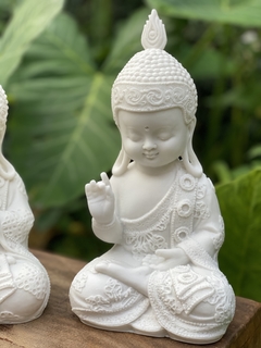 Escultura Budas Meditação/Respeito/Proteção - Marmorite (27cm) - comprar online