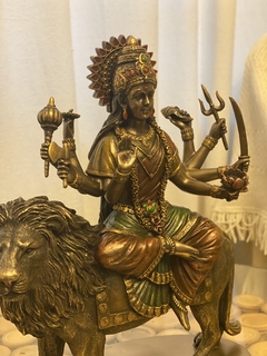 Escultura Durga Leão Meditação - Veronese (26cm) na internet