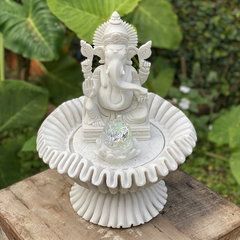 Fonte de Ganesh em Marmorite 33cm