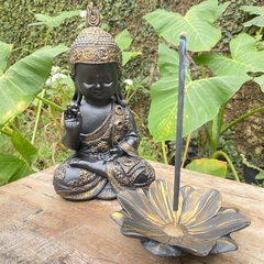Buda Proteção - Marmorite (27cm) + incensário