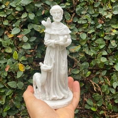 Escultura São Francisco em pé - Marmorite (19cm)