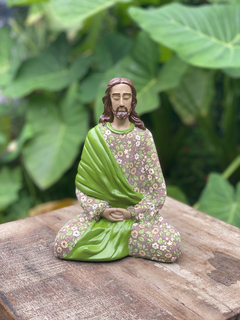 Jesus Meditando Gesso (19cm)(ATÉ 10 ÚTEIS DIAS PARA PRODUZIR) - comprar online