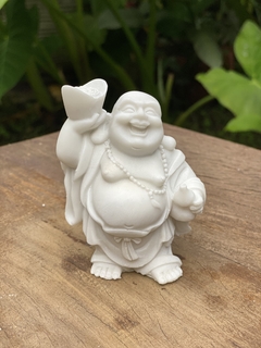 Buda Gordo da Felicidade - Marmorite (9cm) - Zenz Arts