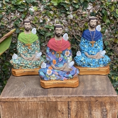 Valor do TRIO - São Francisco de Assis Meditando Lótus 19cm