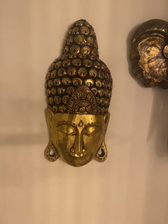 Máscara de Pendurar/Parede - Buda Dourado - Madeira (Bali) - loja online