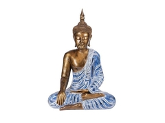 Buda Tailandês Color 65cm - Resina (Dourado/Azul) - loja online