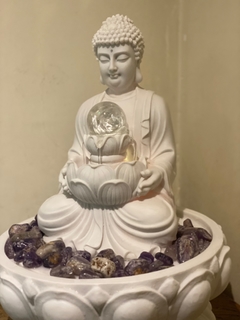 Fonte Buda Zen Esfera - Marmorite (47cm) - Zenz Arts