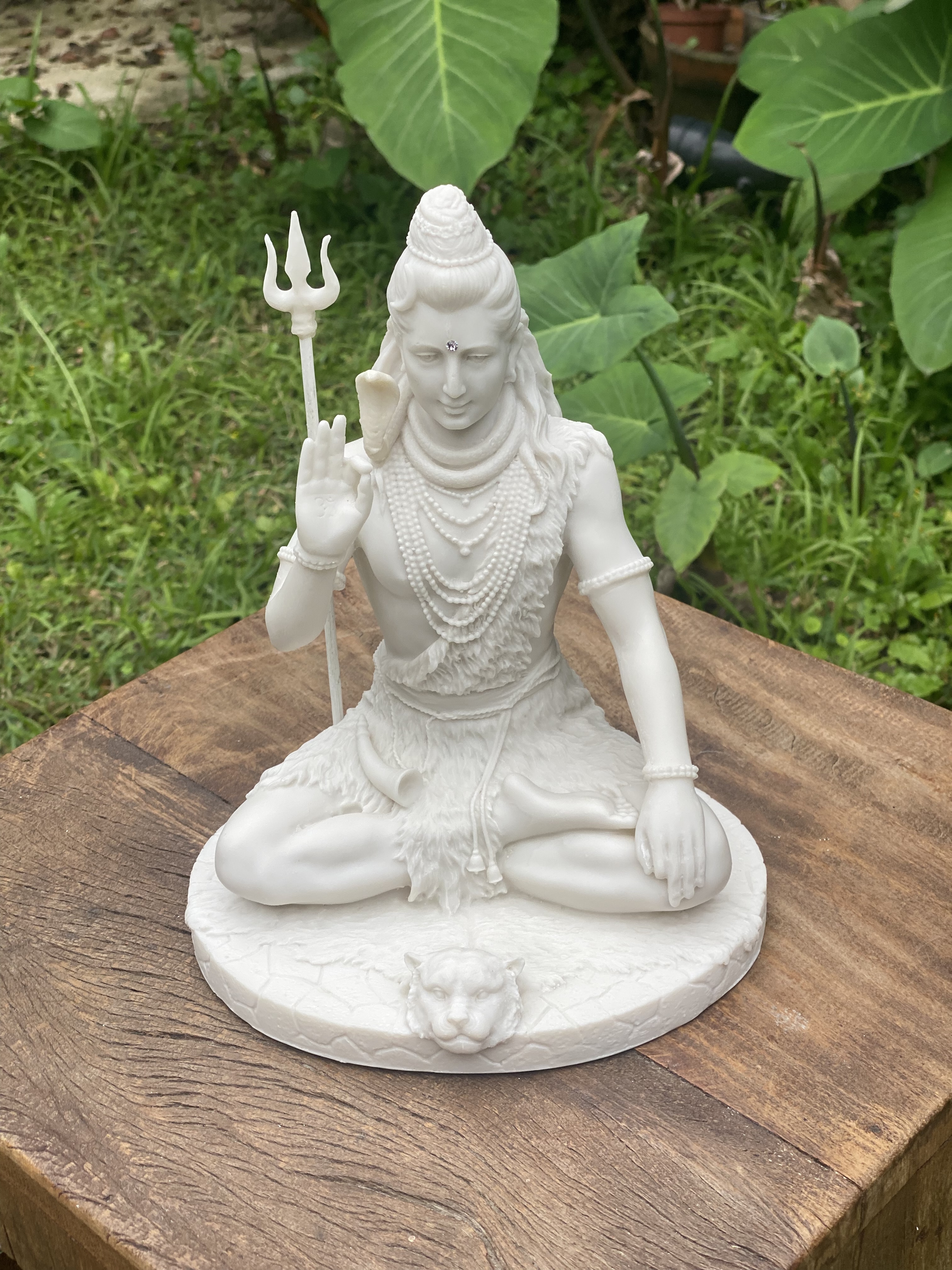 Escultura de Shiva Meditação - Marmorite (25cm) - Zenz Arts