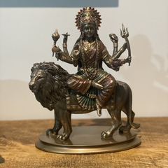 Escultura Durga Leão Meditação - Veronese (26cm) - comprar online