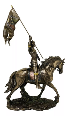 Escultura Joana D'arc No Cavalo Veronese - Zenz Arts