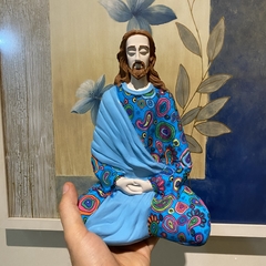 Jesus Meditando Gesso (19cm)(ATÉ 10 Dias ÚTEIS PARA PRODUZIR)