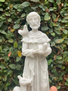 Escultura São Francisco em pé - Marmorite (19cm) na internet