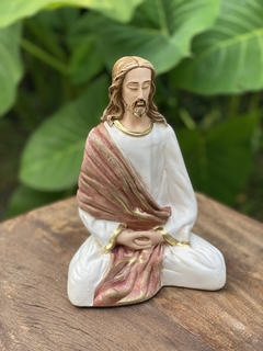 Jesus Meditando Gesso (19cm)(ATÉ 10 ÚTEIS DIAS PARA PRODUZIR) na internet