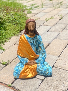 Jesus Meditando Gesso (19cm)(ATÉ 10 ÚTEIS DIAS PARA PRODUZIR) - Zenz Arts