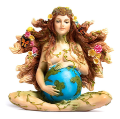 Imagem do Estátua Deusa Gaia "Mãe-Terra" - Resina (17cm)