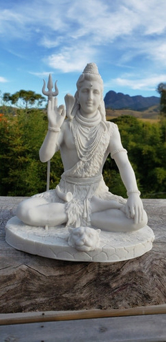 Escultura de Shiva Meditação - Marmorite (25cm) na internet