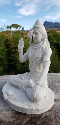 Escultura de Shiva Meditação - Marmorite (25cm) - loja online