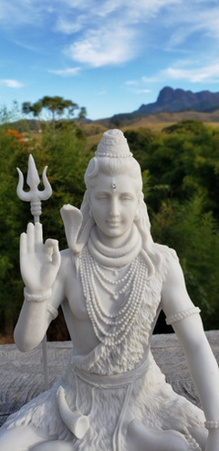 Escultura de Shiva Meditação - Marmorite (25cm) - comprar online