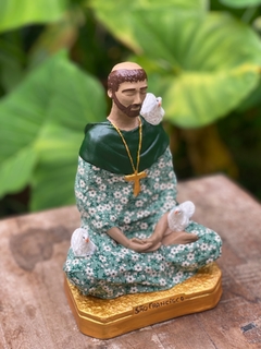 Escultura São Francisco de Assis Meditando 19cm - comprar online
