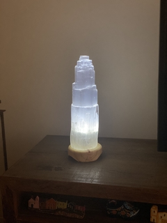 Luminaria Selenita Natural G - 34cm - loja online