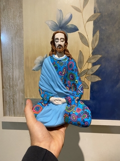 Jesus Meditando Gesso (19cm)(ATÉ 10 Dias ÚTEIS PARA PRODUZIR) - comprar online