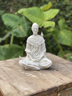 São Francisco de Assis Meditando/Lótus - Marmorite (18cm) - comprar online