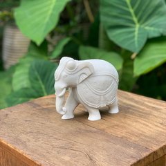 Escultura Elefante Indiano Marmorite (15cm)