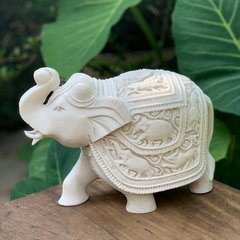 Escultura Elefante Indiano - Marmorite (26cm) - comprar online