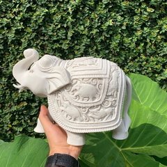 Escultura Elefante Indiano - Marmorite (26cm) na internet