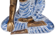 Buda Tailandês Color 65cm - Resina (Dourado/Azul) - Zenz Arts
