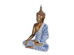 Imagem do Buda Tailandês Color 65cm - Resina (Dourado/Azul)