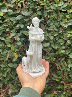 Escultura São Francisco em pé - Marmorite (19cm) - comprar online