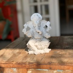 Escultura Ganesha Lótus - Marmorite (16cm) na internet