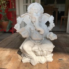 Escultura Ganesha Lótus - Marmorite (16cm) - comprar online