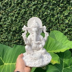 Escultura Deus Ganesh C/ Porta-Vela - Marmorite (25cm) na internet