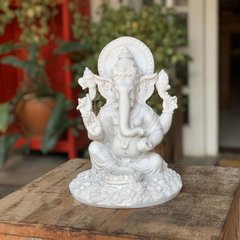 Escultura Deus Ganesh C/ Porta-Vela - Marmorite (25cm) - comprar online