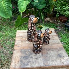 Escultura Cachorro de Madeira - Importado Bali - Zenz Arts