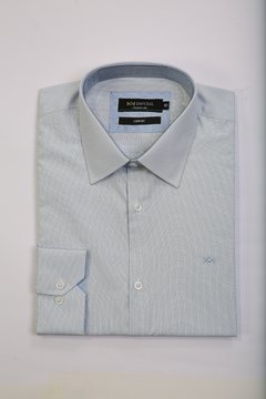 Camisa Manga Longa Azul com detalhe Branco Xadrez Confort Dsocial - comprar online