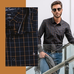 CAMISA MASCULINA LUIZ EUGENIO XADREZ FIO 50 COMFORT - comprar online