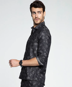 CAMISA MASCULINA DOCTHOS JACQUARD COLLAB BETO GATTI SLIM na internet