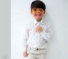 Camisa Infantil Breda Branco/off white Coqueiro