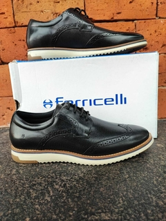 Sapato Casual Masculino Stinger Ferricelli Preto Brogue - DSOCIAL