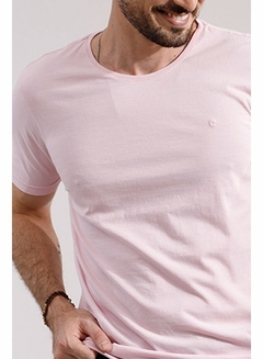 CAMISETA MASCULINA ROSA GUILHERME SOUL 100% ALGODÃO SLIM FIT