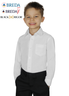 Camisa social Infantil BREDA BRANCA c/bolso - DSOCIAL