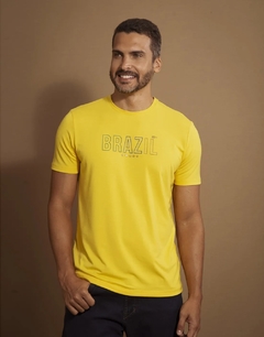 Camiseta Brasil SALLO Amarela gola careca MALHA - comprar online