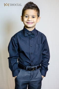 Camisa social infantil preta lisa sales