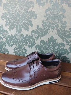 Sapato Dsocial Casual Conhaque brogue