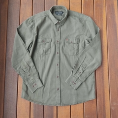 Camisa de sarja verde best sale militar