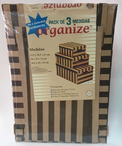 CAJAS PACK 3 MEDIDAS ORGANIZE 9720